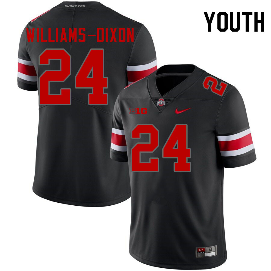 Ohio State Buckeyes Sam Williams-Dixon Youth #24 Authentic Blackout College Football Jersey 2404PILA8